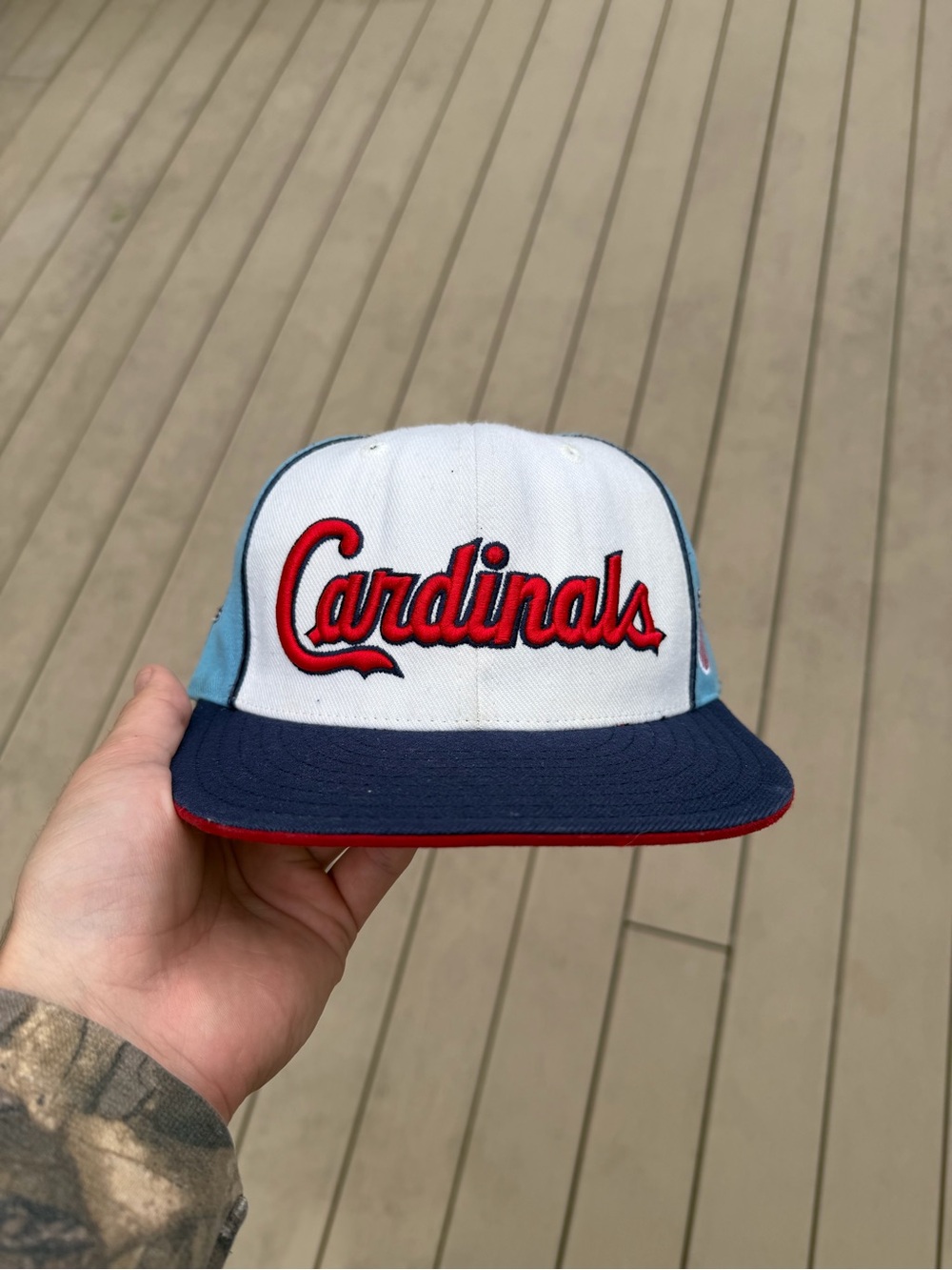 MLB Cooperstown Collection St. Louis Cardinals Patch Hat Flat Bill Size 7 1/8